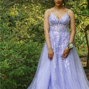 Elegant Lavender Evening Gown